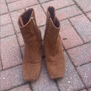 Brown Suede Ankle Boots